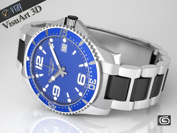 maya longines hydroconquest conquest - Longines Hydroconquest... by VisuArt3D